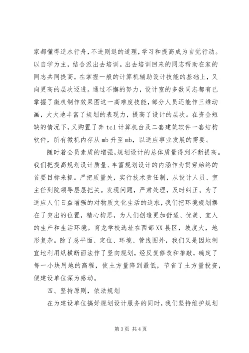 某市规划设计院工作总结 (3).docx