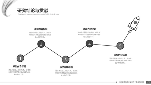 毕业答辩黑白配色毕业论文开题报告通用PPT模版