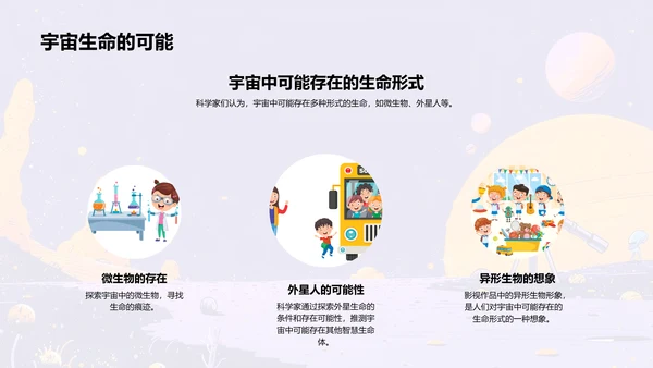 宇宙与生命探秘PPT模板