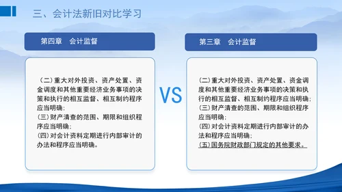 2024新修订中华人民共和国会计法新旧对比学习解读PPT