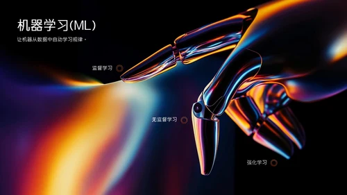 多色渐变简约高级质感人工智能PPT模板