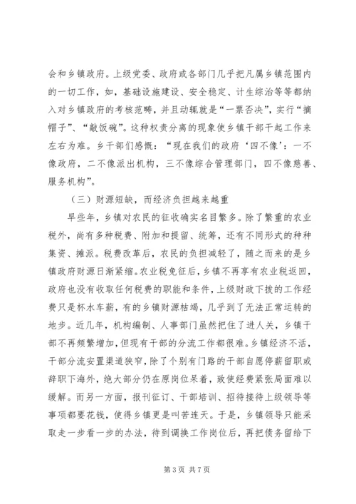 乡镇政府履职调研报告.docx