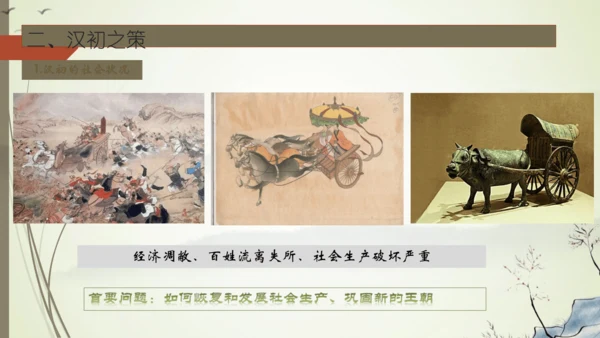义务教育七年级历史上册2024年版第11课西汉建立和“文景之治”【课件】