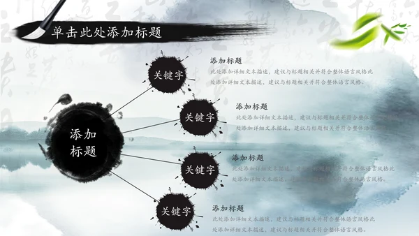 笑傲江湖水墨武侠侠客古典总结报告PPT