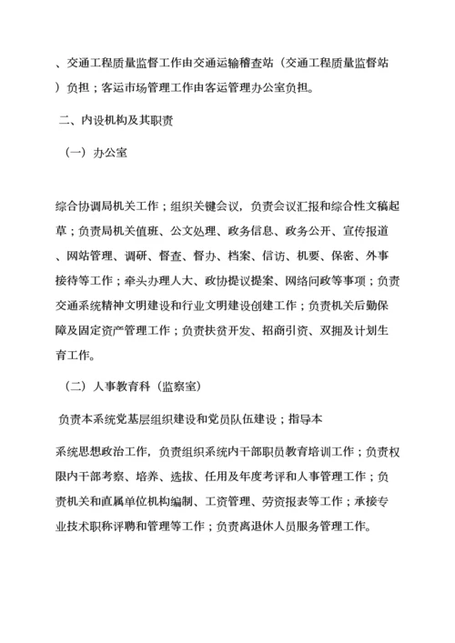 岗位职能职责之交通运输执法局职责.docx