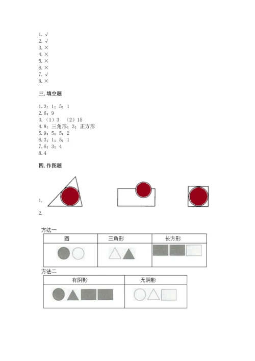 苏教版一年级下册数学第二单元 认识图形（二） 测试卷【完整版】.docx