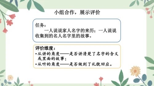 统编版三年级语文上册第四单元 口语交际：名字里的故事  课件