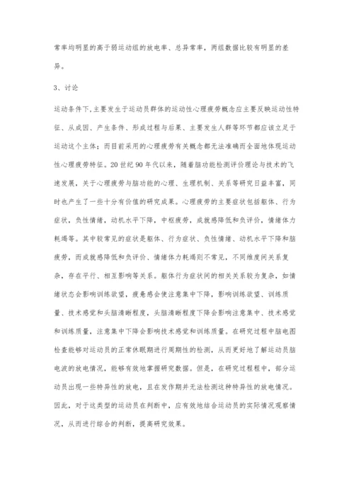 不同程度运动运动性心理疲劳对脑电的影响分析.docx