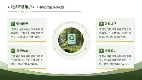绿色清新风暑假活动：暑假实践保护环境篇PPT模板