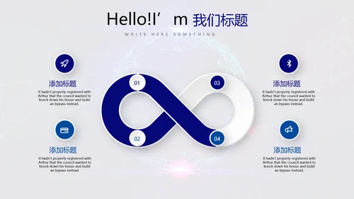 蓝色科技网络信息软件科技商务动态PPT