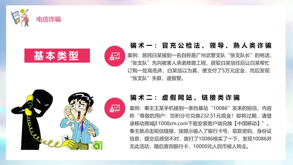 预防电信诈骗打击网络犯罪网警PPT模板