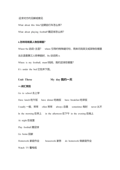 2023年苏教版四年级英语下知识点总结.docx