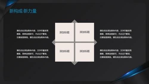 黑色商务风部门总结会议PPT模板
