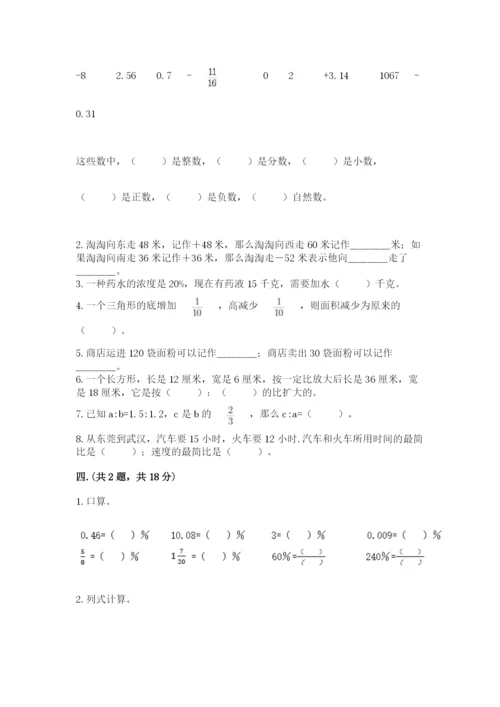 人教版六年级数学小升初试卷精品（突破训练）.docx