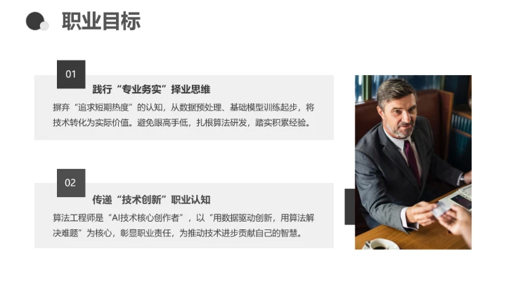 计算机科学与技术专业大学生职业生涯规划求职综合展示PPT模版