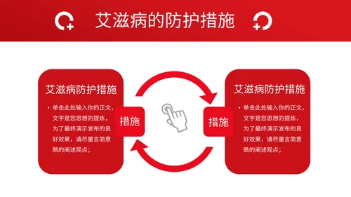 HIV艾滋病预防宣传主题教育PPT模板