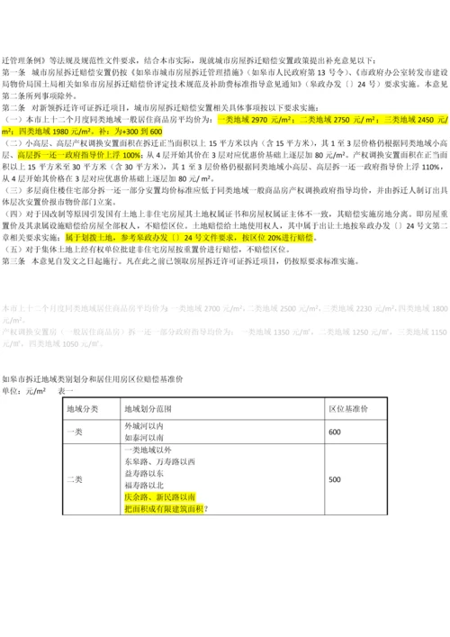 如皋市房屋拆迁补偿价评估关键技术标准规范及补助统一标准.docx