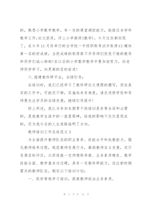 教师培训工作总结范文5篇.docx