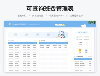 可查询班费管理表