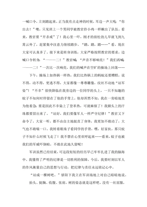 初中军训心得体会模板汇总10篇（一）.docx