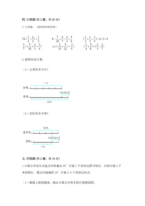 人教版六年级上册数学 期中测试卷精品（精选题）.docx