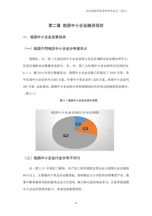 毕业论文中小企业融资问题分析以汉中瑞旺机电设备有限公司为例.docx