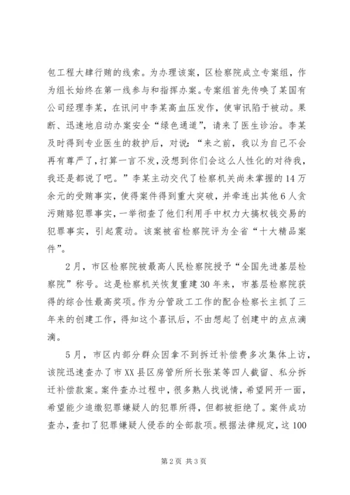 市优秀共产党员（副检察长）先进事迹材料 (2).docx