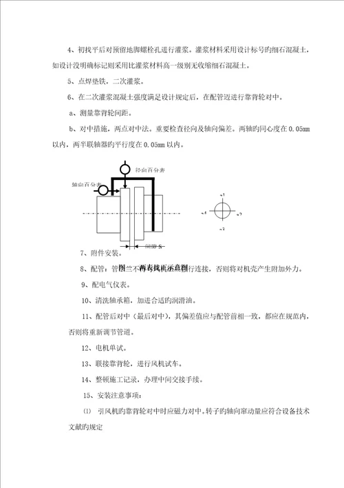 风机安装综合施工专题方案