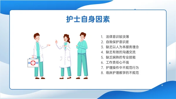 蓝色插画商务风格患者安全管理PPT课件护理安全管理