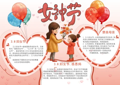 手绘三八妇女节手抄报节日小报
