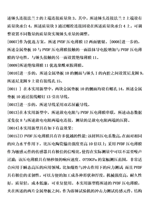 一种基于pvdf的落锤试验机冲击力测量装置制造方法