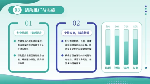 绿色插画风全民健身活动PPT模板