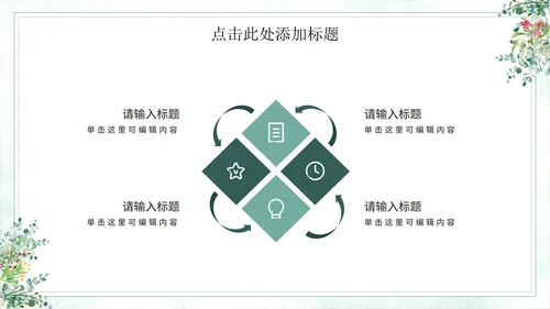 小清新素雅教育教学通用PPT模板