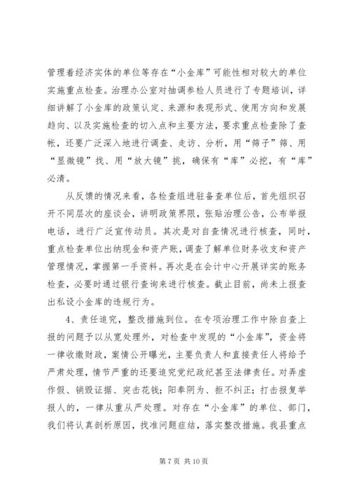 县小金库专项治理工作汇报.docx