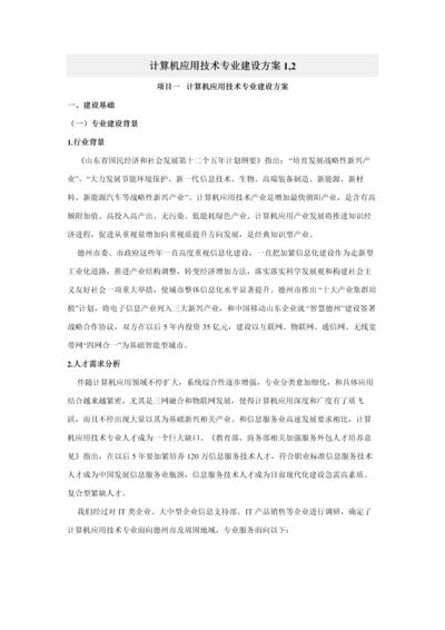 计算机应用关键技术专业建设专项方案.docx