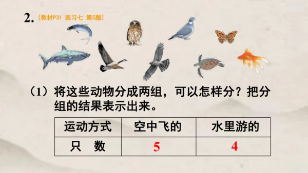 人教版 一年级下册数学第三单元 分类与整理 课件 (共24张PPT)