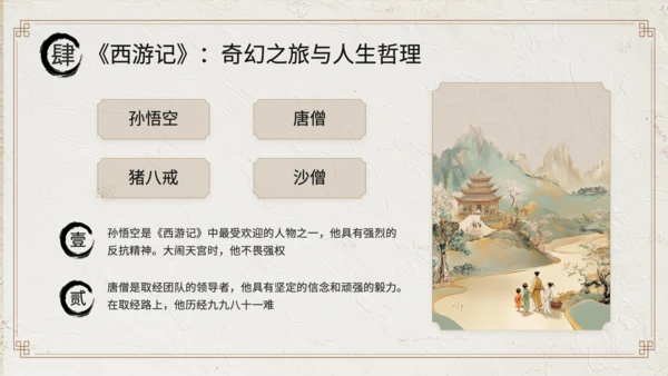 黄色中国风经典文学作品赏析PPT