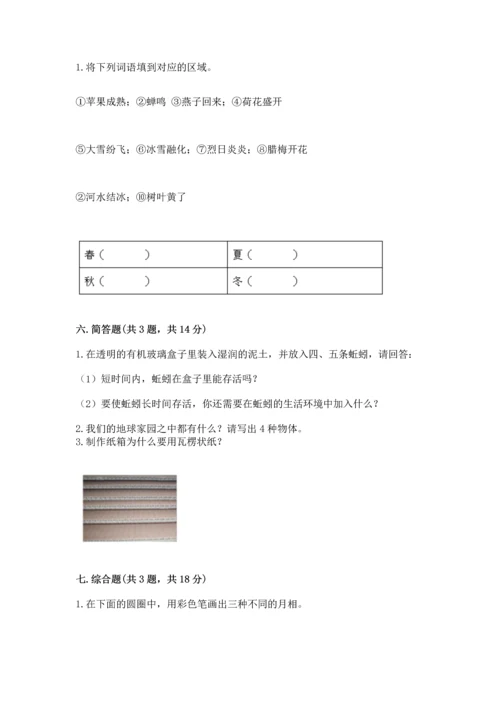 教科版二年级上册科学期末测试卷及参考答案（考试直接用）.docx