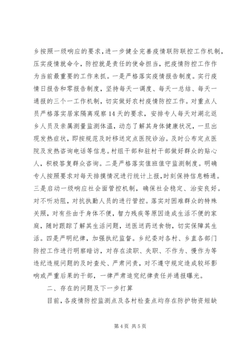 乡镇新冠肺炎疫情联防联控工作汇报.docx