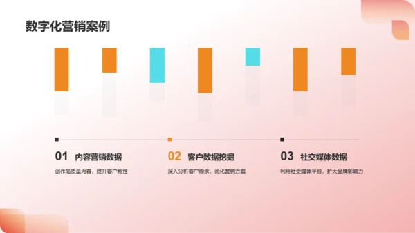 红色渐变年度营销总结PPT模板