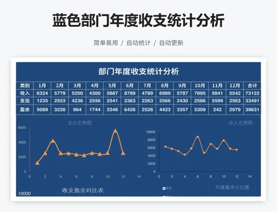 蓝色部门年度收支统计分析