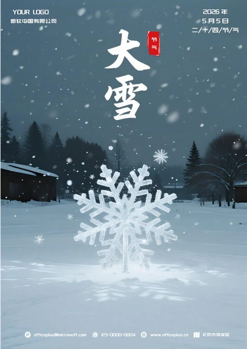 大雪二十四节气(冰雪花)