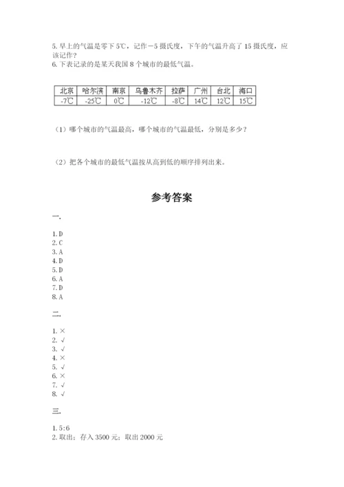 小学六年级数学毕业试题精品（能力提升）.docx