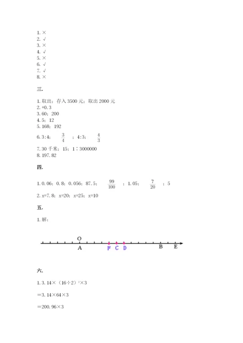 贵州省贵阳市小升初数学试卷含答案（满分必刷）.docx