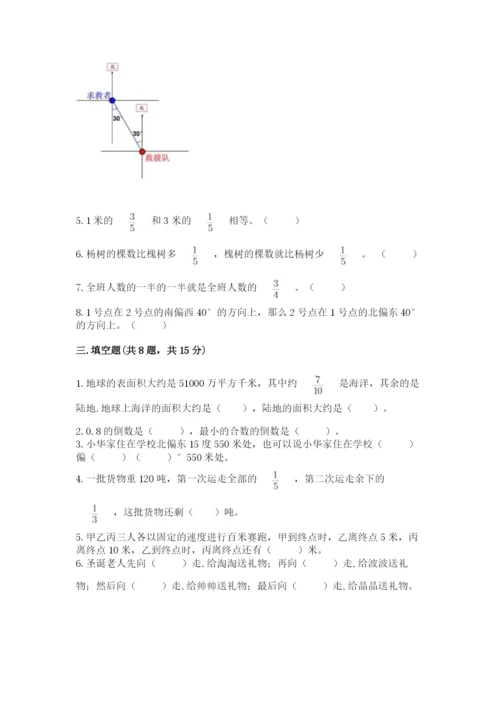 人教版六年级上册数学期中测试卷【考点提分】.docx