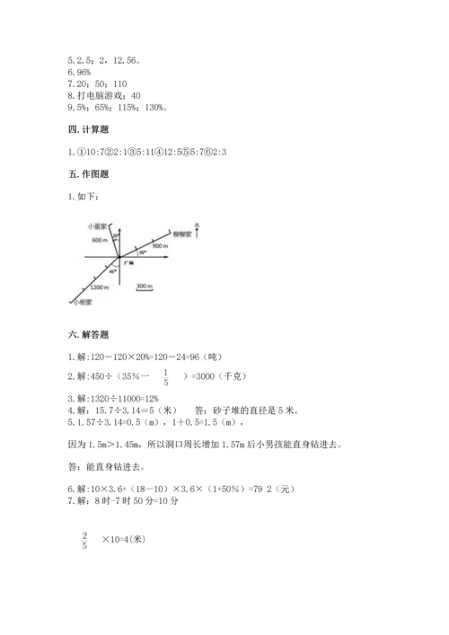 人教版六年级上册数学期末测试卷（考点梳理）word版.docx