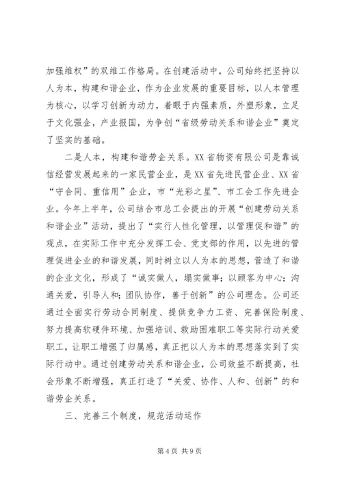 创建劳动关系和谐企业会议上的讲话.docx