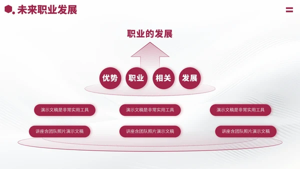 红色大学生职业生涯规划PPT模板