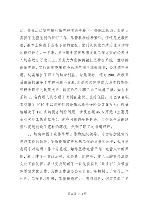 供销社宣传思想文化工作总结.docx