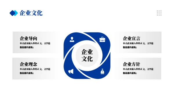 实用商务蓝企业宣传通用PPT模板